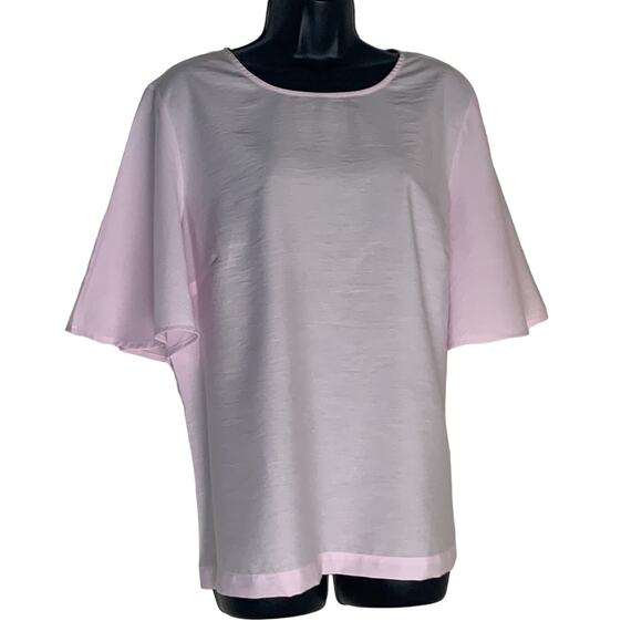 A New Day Light Pink Flare Sleeve Blouse, Sz XXL - Picture 1 of 5
